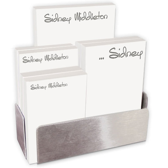 Anthony Notepad Set with Stainless Steel Holder